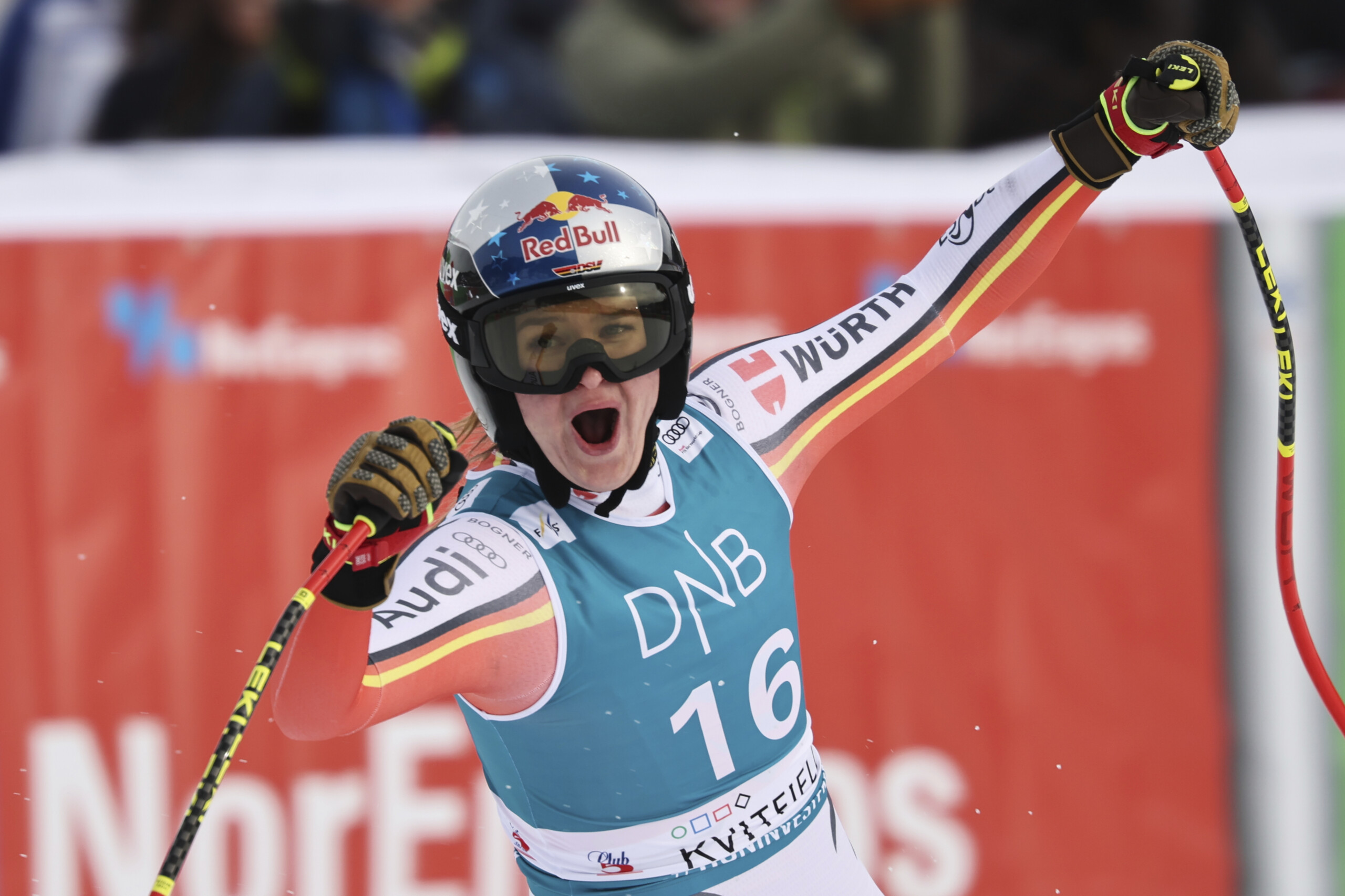 ski emma aicher remporte la descente feminine de kvitfjell brignone quatrieme scaled