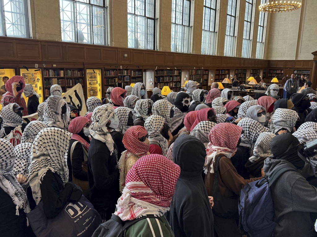 manifestation pro palestinienne a columbia rubio nous verifions les visas des manifestants
