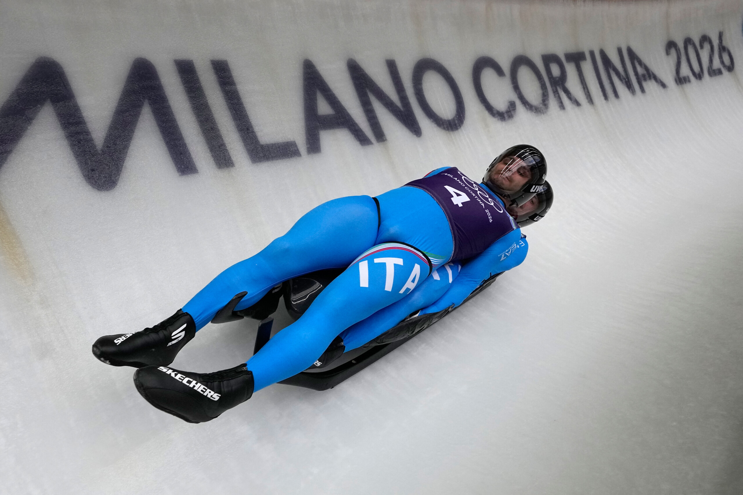 milan cortina luge double masculine litalie en tete apres la troisieme epreuve scaled