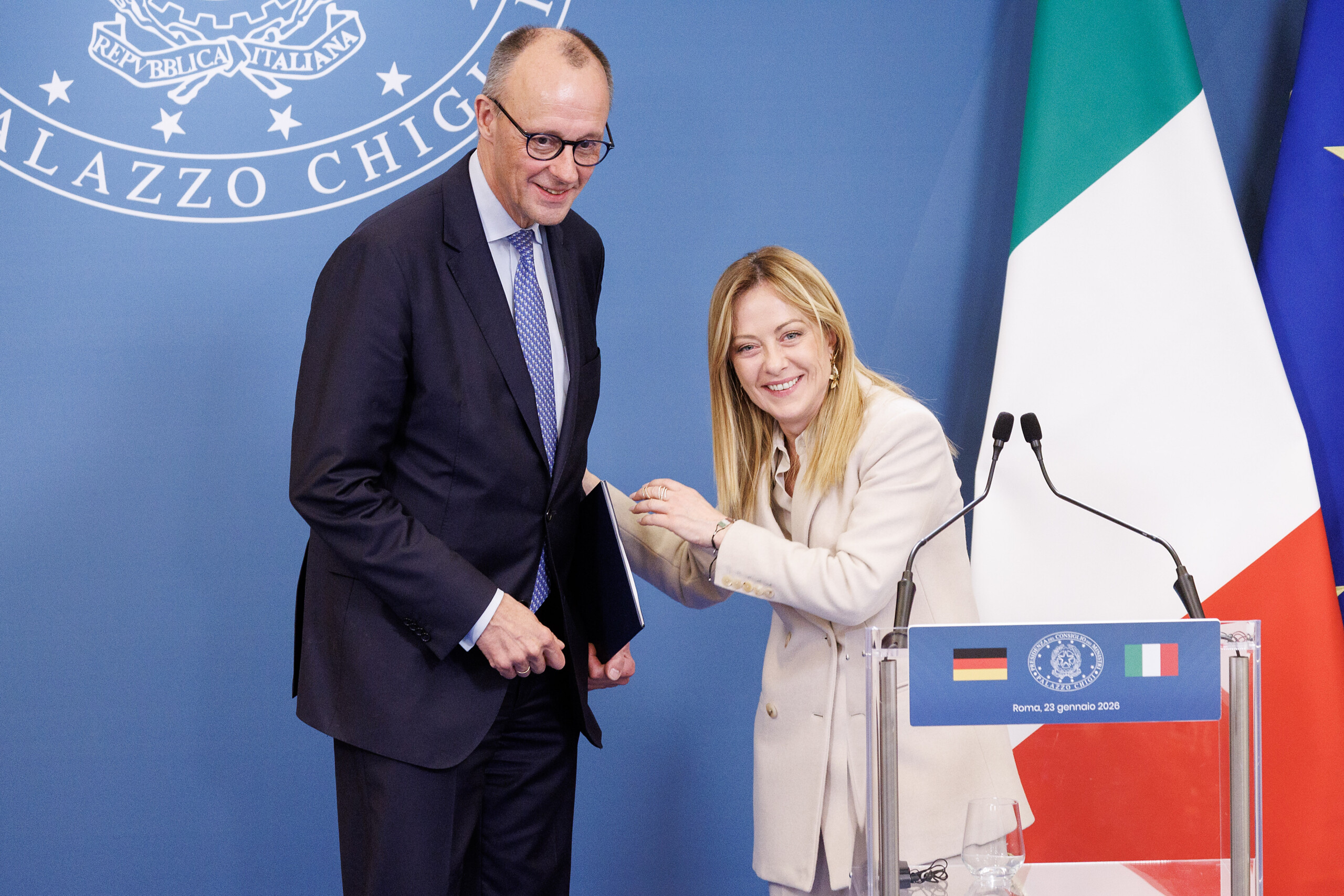 ue entretien entre meloni et merz a chypre laccent est mis sur les dossiers dinteret commun scaled