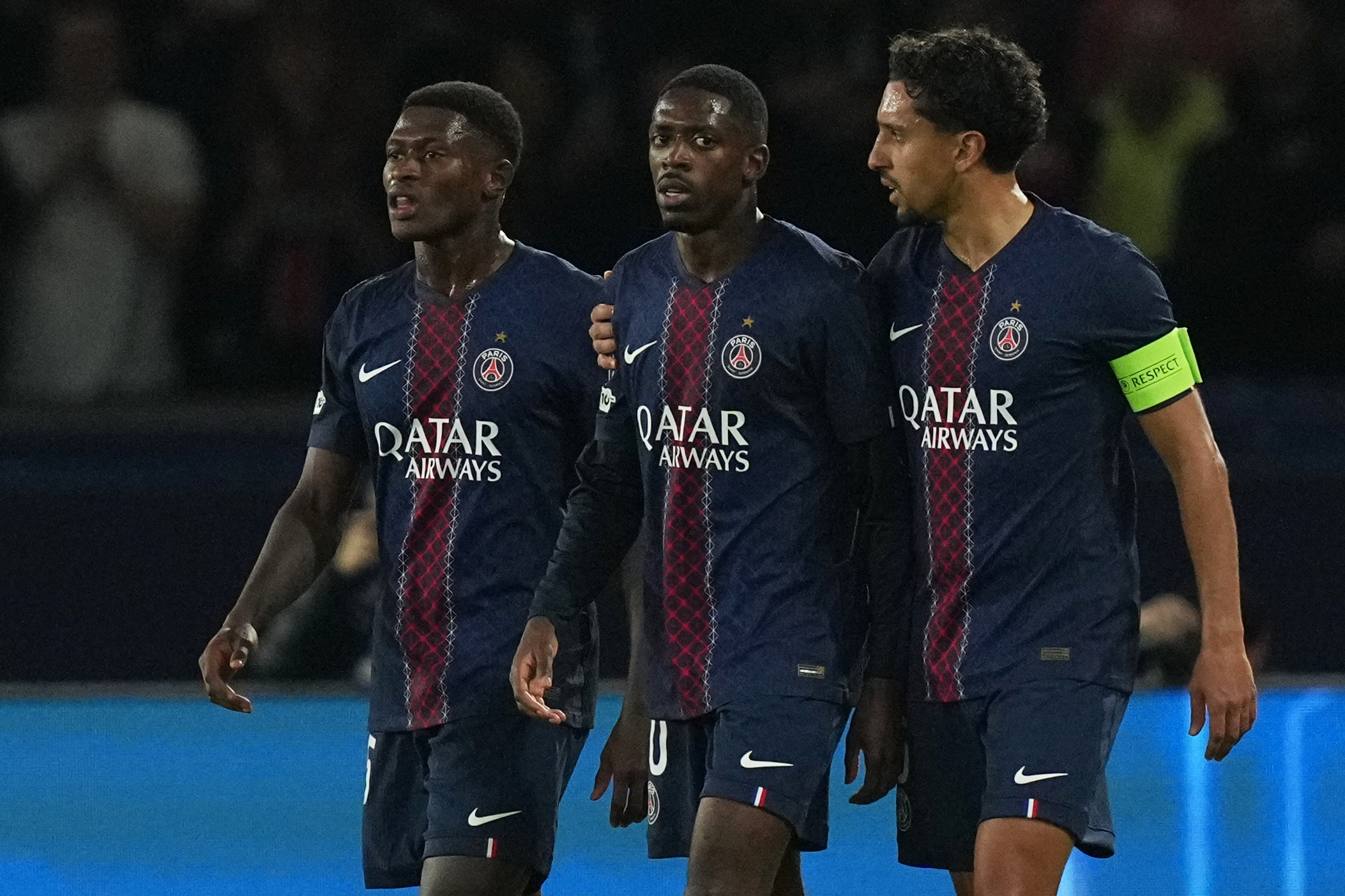 psg dembele et marquinhos arsenal est une equipe solide mais nous voulons reiterer notre performance